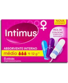 ABSORVENTE INTERNO INTIMUS MEDIO COM 8 UNIDADES