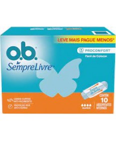 ABSORVENTE INTERNO O.B. PROCOMFORT SUPER COM 10UN