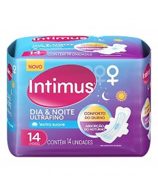 ABSORVENTE INTIMUS DIA&NOITE ULTRAFINO COM ABAS EXTRA SUAVE COM 14UN