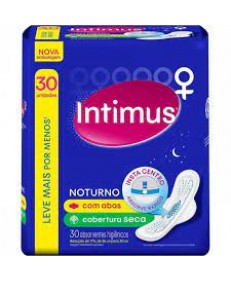 ABSORVENTE INTIMUS NOTURNO COM ABAS SECA COM 30