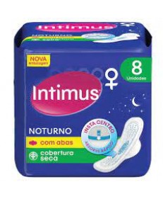 ABSORVENTE INTIMUS NOTURNO COM ABAS SECA COM 8UN