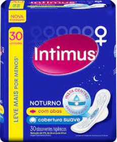 ABSORVENTE INTIMUS NOTURNO COM ABAS SUAVE COM 30UN