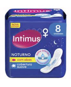 ABSORVENTE NOTURNO INTIMUS COM ABAS SUAVE COM 8UN