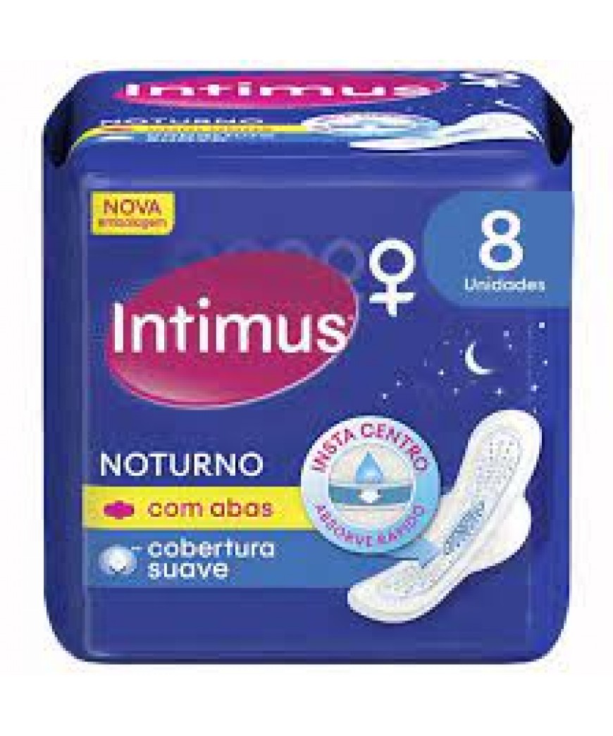 ABSORVENTE NOTURNO INTIMUS COM ABAS SUAVE COM 8UN