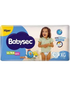 FRALDA BABYSEC HIPER XG 60 UNIDADES