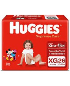 FRALDA HUGGIES SUPREME CARE XG 26 UNIDADES