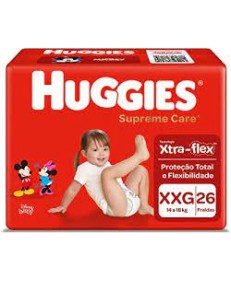 FRALDA HUGGIES SUPREME CARE XXG 26 UNIDADES