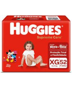 FRALDA HUGGIES SUPREME HIPER XG 56 UNIDADES