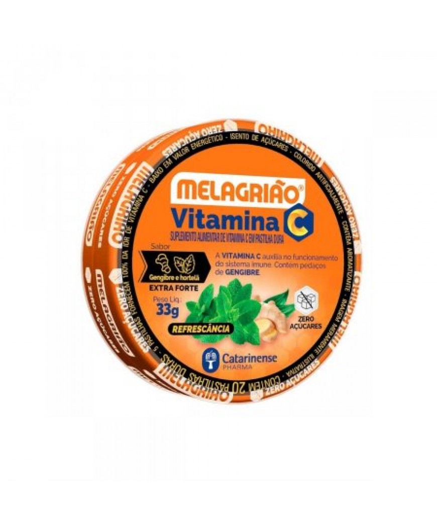 MELAGRIAO GENGIBRE E HORTELA PASTILHA LATA