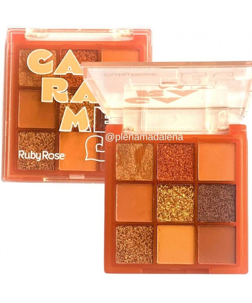 PALETA DE SOMBRAS 9 CORES CARAMELT