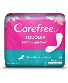 PROTETOR DIÁRIO CAREFREE TODODIA 100% RESPIRAVEL COM 15UN