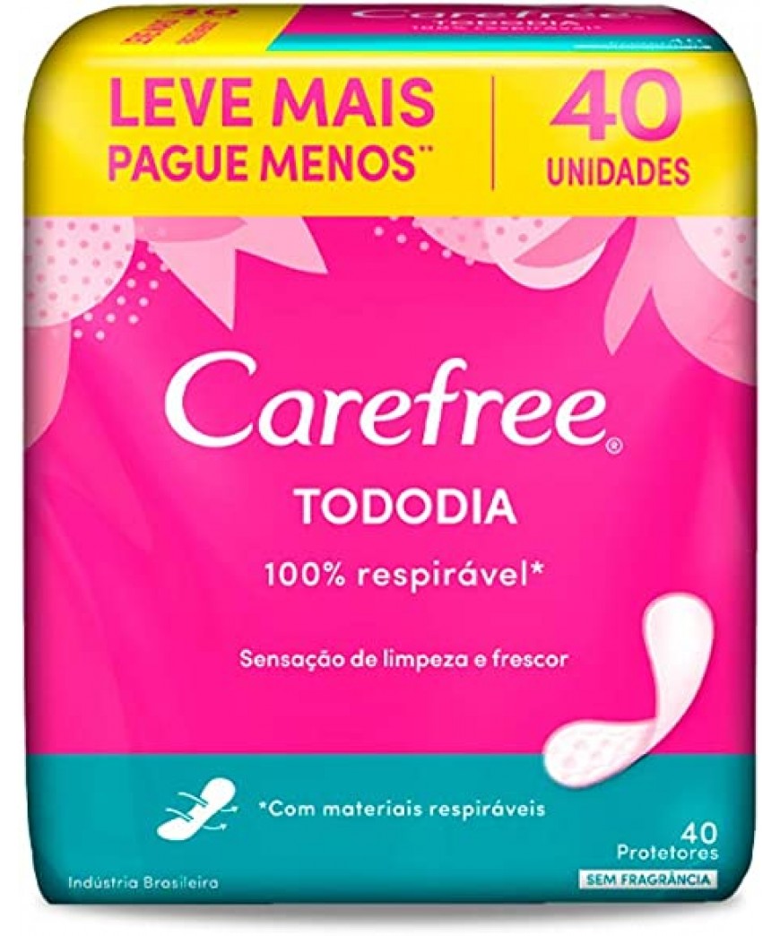 PROTETOR DIÁRIO CAREFREE TODODIA SEM PERFUME COM 40UN