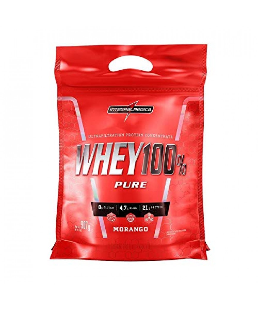 WHEY 100% MORANGO INTEGRALMEDICA